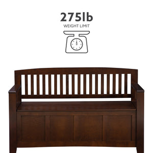 Mission-Style Storage Bench with Lift-Top Seat