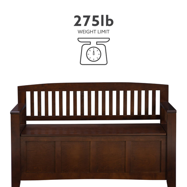 Mission-Style Storage Bench with Lift-Top Seat