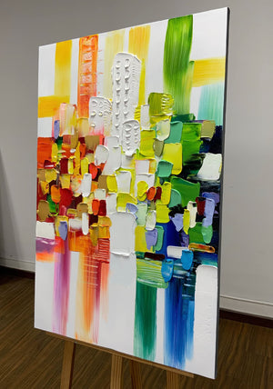 Abstract City Canvas Wall Art – 24x36 Inch