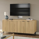 66.2" Fluted Buffet Cabinet with 4 Doors & Shelves