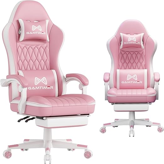 Ergonomic Gaming Chair with Footrest, Headrest & Lumbar Support – 400 lbs Capacity