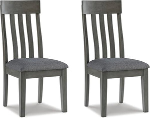 Faux Leather Rake Back Dining Chairs Set of 2