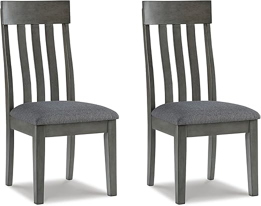 Faux Leather Rake Back Dining Chairs Set of 2