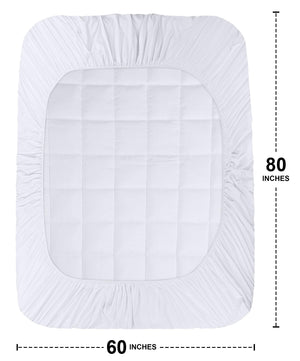 Quilted Mattress Pad with Pillow Top & Deep Pocket – Twin, Full, Queen, King, Cal King