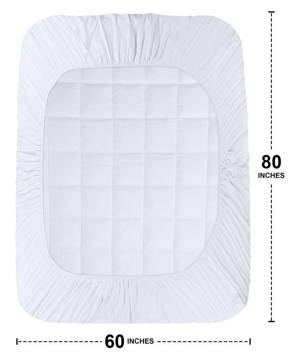 Quilted Mattress Pad with Pillow Top & Deep Pocket – Twin, Full, Queen, King, Cal King