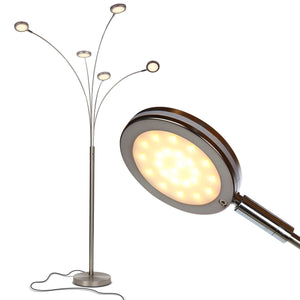5-Head Arc Floor Lamp with Adjustable Arms