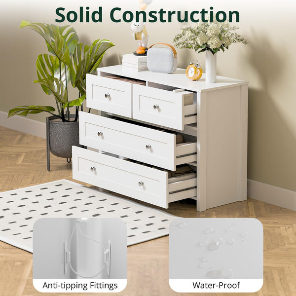 4-Drawer Dresser with Storage