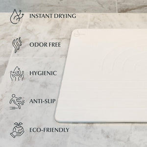 Diatomite Stone Bath Mat – Quick-Dry, Non-Slip Bathroom Rug