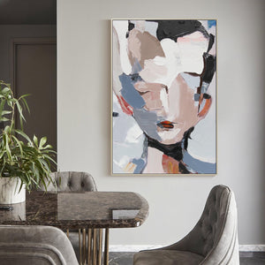 Abstract Face Framed Canvas Wall Art 45x30
