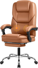 Reclining Executive Office Chair with Footrest & Lumbar Support