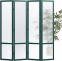 4-Panel Frosted Acrylic Room Divider