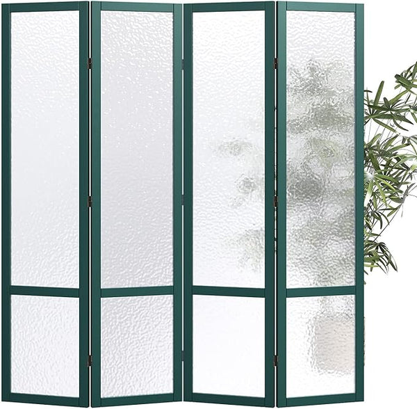 4-Panel Frosted Acrylic Room Divider