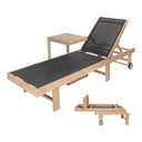Outdoor Chaise Lounge Set with Side Table