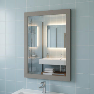 24" x 30" Beveled Bathroom Vanity Mirror – Wood Frame