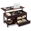 Lift Top Coffee Table with Storage Drawers & Hidden Compartment