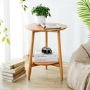 Two-Tier Solid Wood Side Table