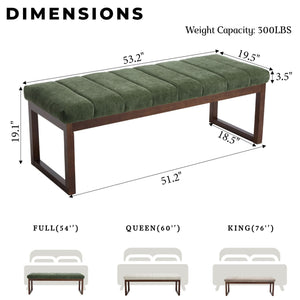 Upholstered Chenille Entryway Bench