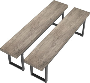 59-Inch Dining Bench Set of 2 – Industrial Kitchen & Bedroom Bench