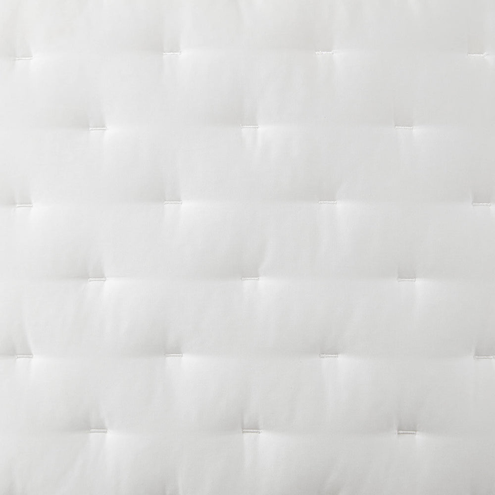 King Size Quilted Pillow Sham Set – 2 Piece, Lyocell, White