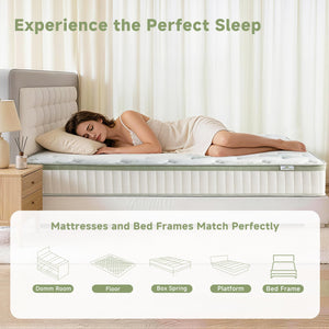 Full Size Hybrid Mattress 12 Inch – Pocket Spring, Gel Memory Foam, Cool Sleep