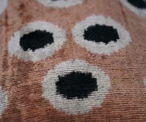 Velvet Throw Pillow – Gold & Black Dot, 16x24"