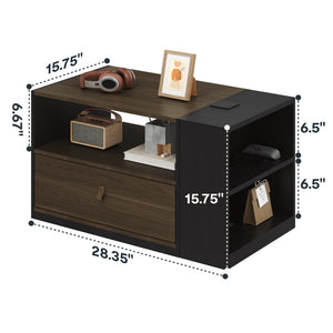 Height Adjustable Mobile Standing Desk with Storage
