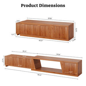 Extendable TV Stand with Storage Cabinet