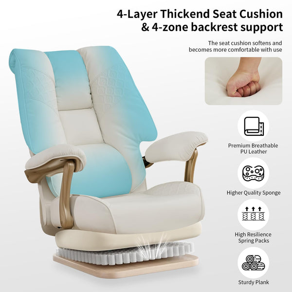Big & Tall Reclining Executive Office Chair with Footrest