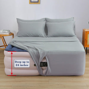 Air Mattress Sheet Set – Deep Pocket Fitted Sheet with Inflation Opening