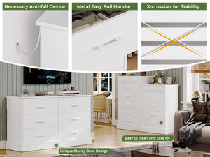 7-Drawer Dresser Chest of Drawers for Bedroom