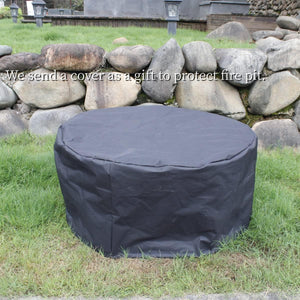 36" Round Wood Burning Fire Pit with Grill, Lid & Cover – 3-in-1 Outdoor Firepit Table