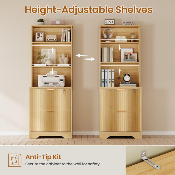 2-Drawer File Cabinet with Lock