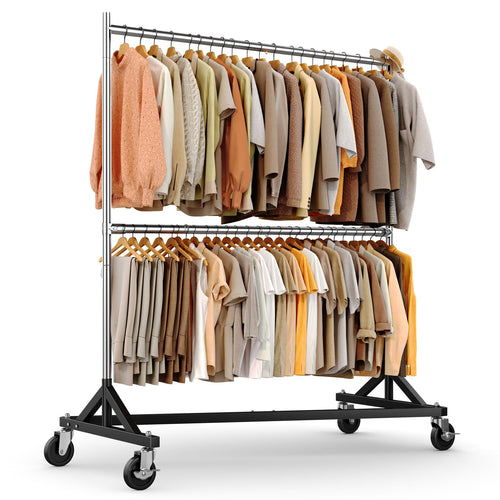 Heavy Duty Z Rack Clothing Rack with Wheels