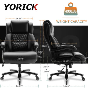 High Back Big & Tall Executive Office Chair – 400 lbs Capacity