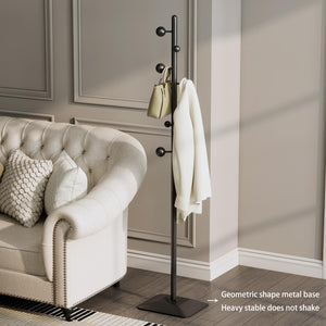 Metal Coat Rack Freestanding with 7 Hooks