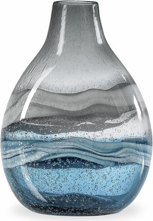 Blue Glass Vase – Handmade Coastal Home Decor