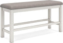 48 Inch Upholstered Dining Bench with Nailhead Trim