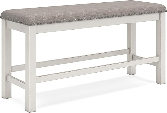 48 Inch Upholstered Dining Bench with Nailhead Trim