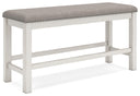 Counter Height Dining Bench with Cushioned Seat