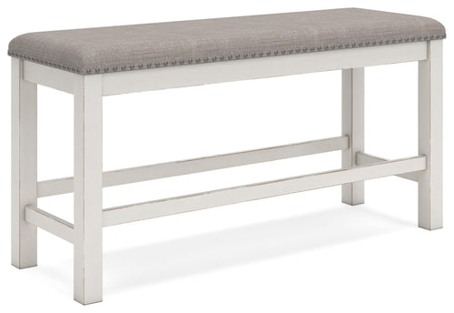 Counter Height Dining Bench with Cushioned Seat