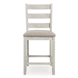 Counter Height Ladderback Bar Stools Set of 2 – Upholstered Seat, Solid Wood