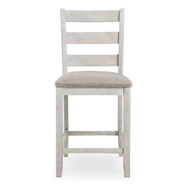 Counter Height Ladderback Bar Stools Set of 2 – Upholstered Seat, Solid Wood