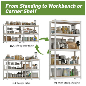5-Tier Adjustable Metal Shelving Unit