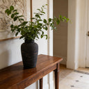 Black Ceramic Vase – Tall Rustic Farmhouse Decor