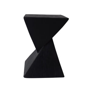 Twisted Hourglass Concrete Accent Table – Indoor Outdoor Side Table