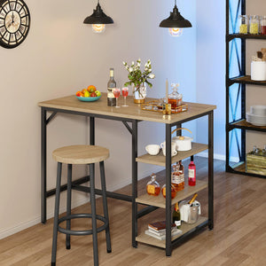 Bar Table with 3 Storage Shelves