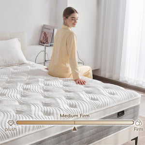 12-Inch Full Size Hybrid Mattress – Memory Foam & Pocket Springs, Medium Firm