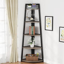 5-Tier Corner Shelf with Metal Frame
