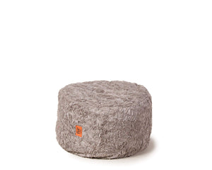 Faux Fur Bean Bag Pouf Footstool with Washable Cover