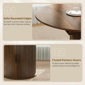 Extendable Dining Table with Storage Pedestal, Seats 4–6
